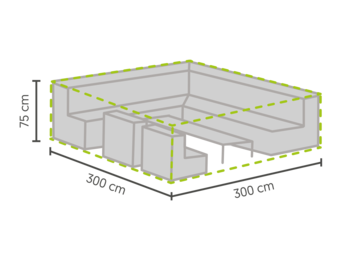 Loungeset beschermhoes 300x300x75cm