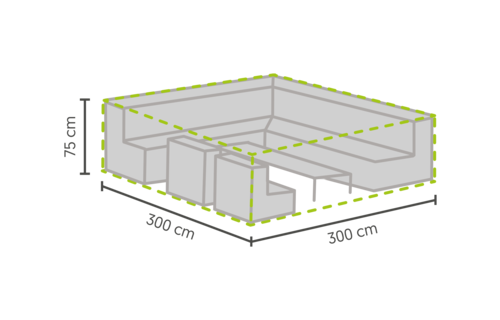 Loungeset beschermhoes 300x300x75cm