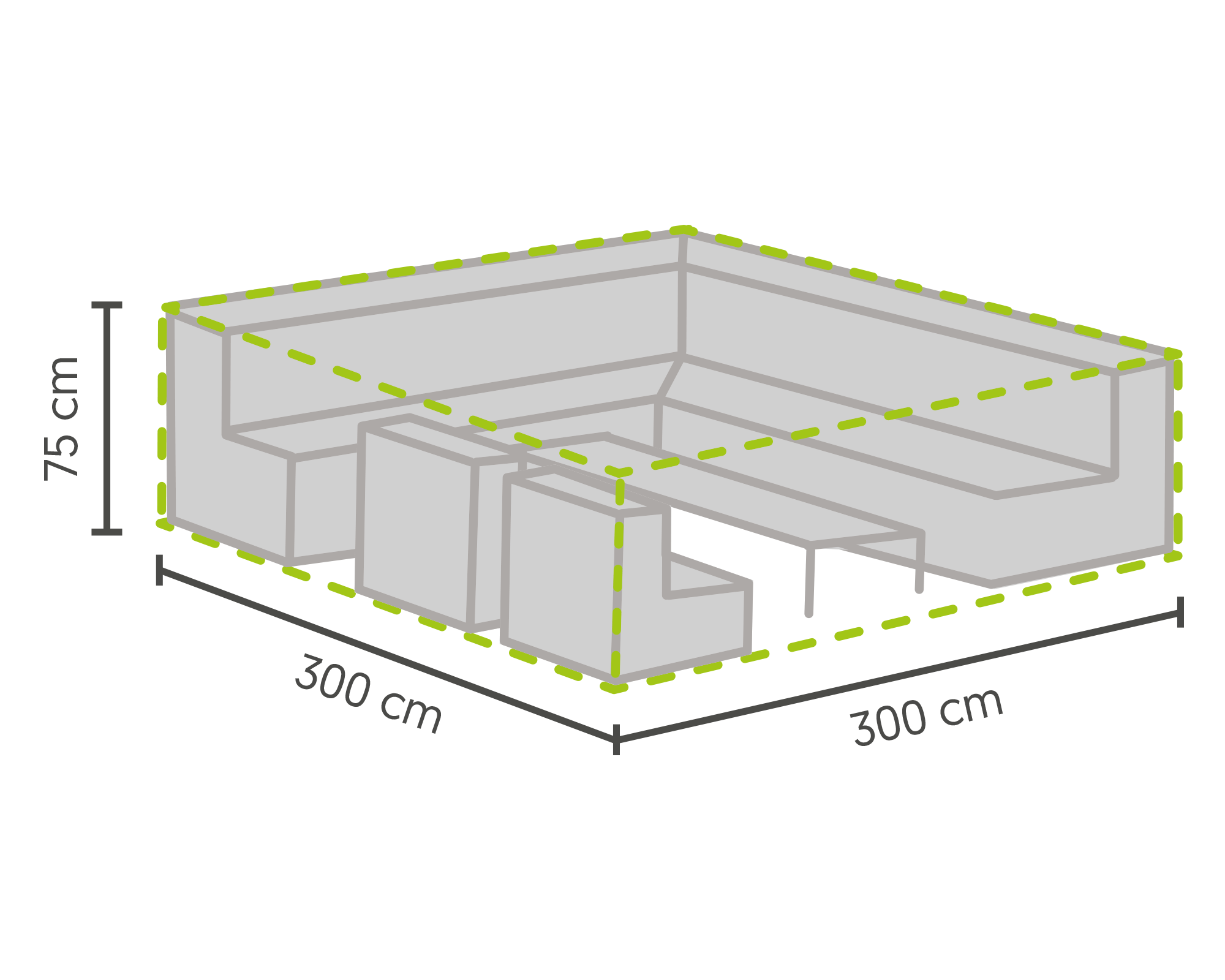 4 Seizoenen Tuinmeubelen Hoek loungeset Santonio | Ash Grey | Wicker