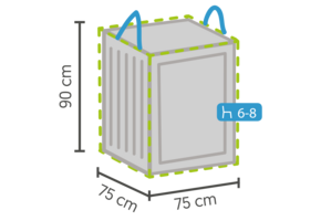 Luxe kussen opbergtas 75x75x90cm