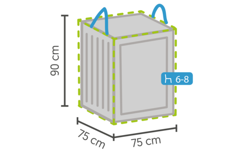 Luxe kussen opbergtas Outdoor Covers 75x75x90cm