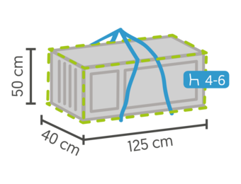 Luxe kussen opbergtas 125x40x50cm