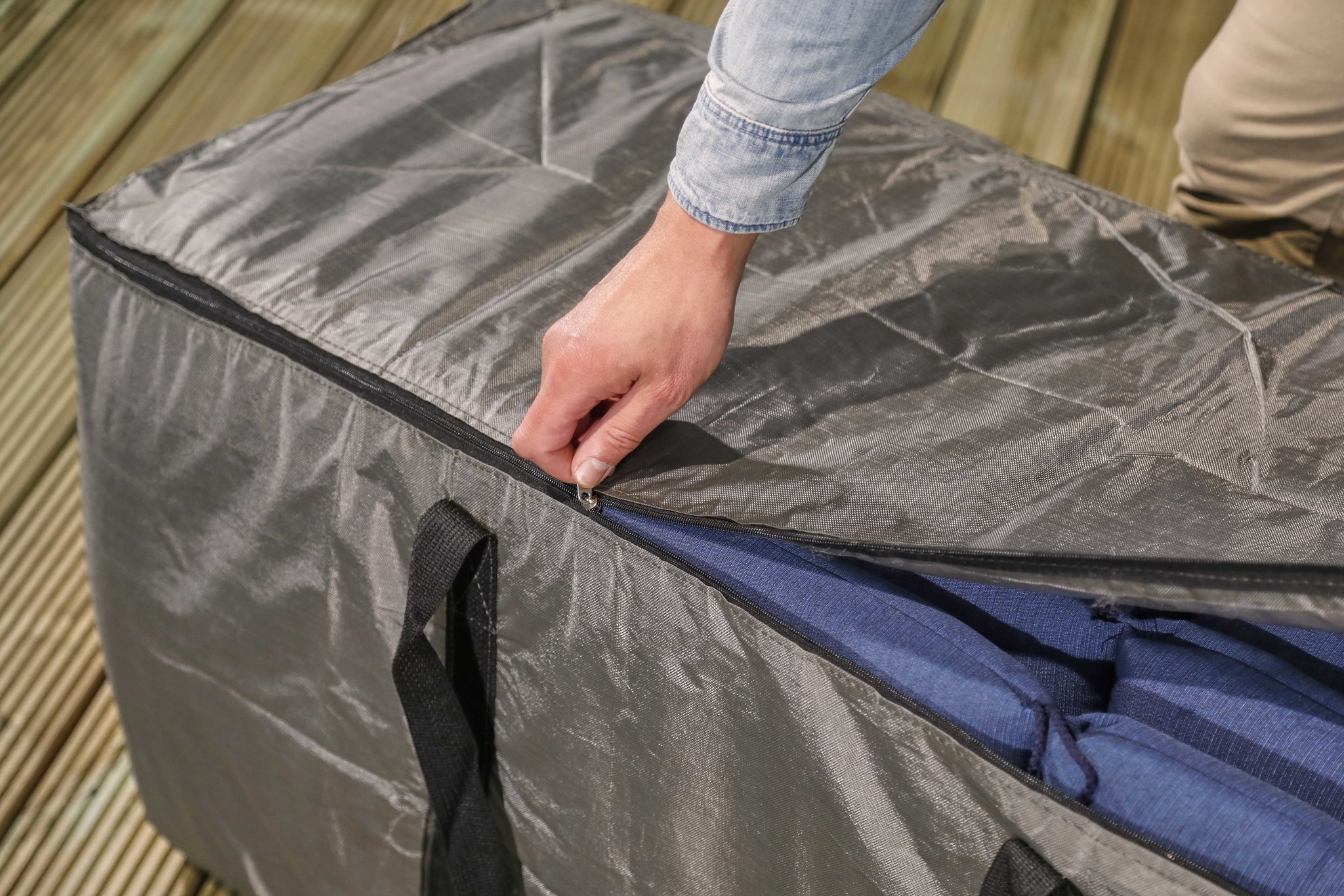 Luxe kussen opbergtas Outdoor Covers 125x40x50cm