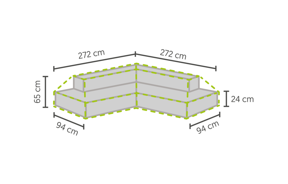 Loungeset beschermhoes Plateau 272/232x272/232x93x65 cm