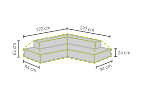Loungeset beschermhoes Plateau 272/232x272/232x93x65 cm