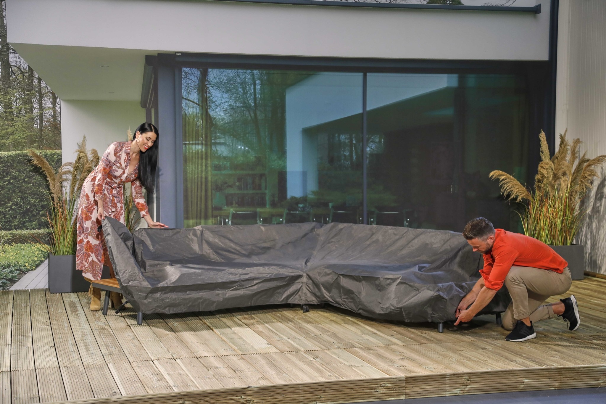 Loungeset beschermhoes Plateau 272/232x272/232x93x65 cm