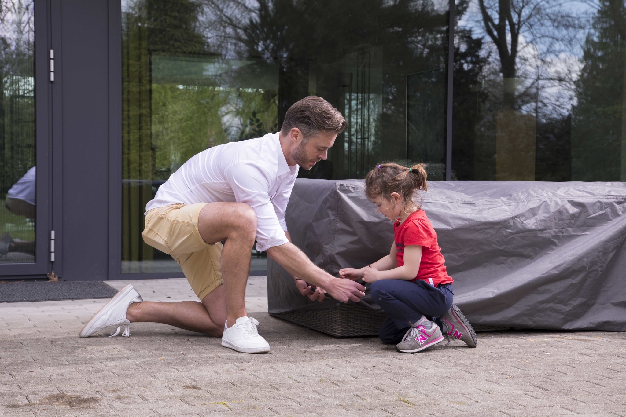 Loungeset beschermhoes trapezium 275/100x275/100x70cm