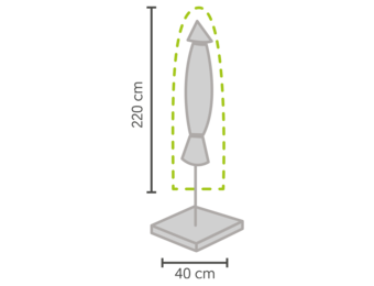 Parasol beschermhoes 220x40cm