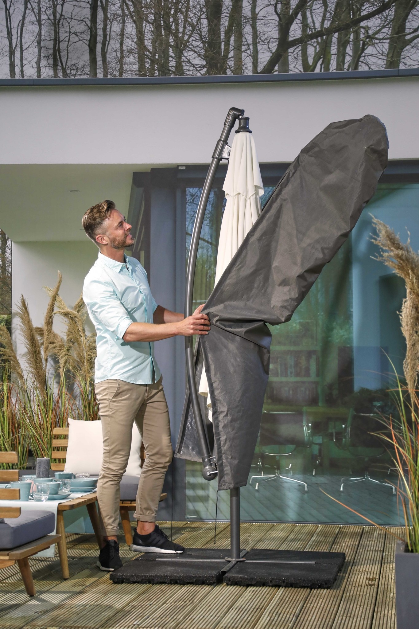 Parasol beschermhoes 260x60/86cm