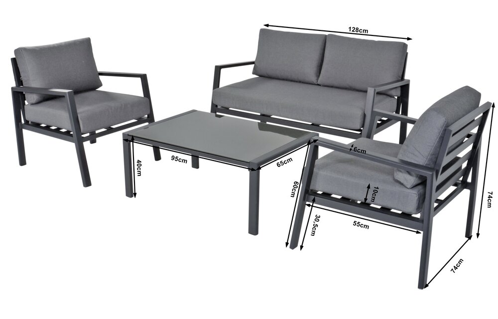 Loungeset Brooklyn | Aluminium | Lesli living