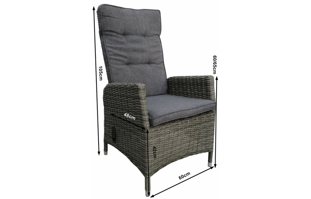 Kos 5-delige ronde tuinset (Ash Grey)