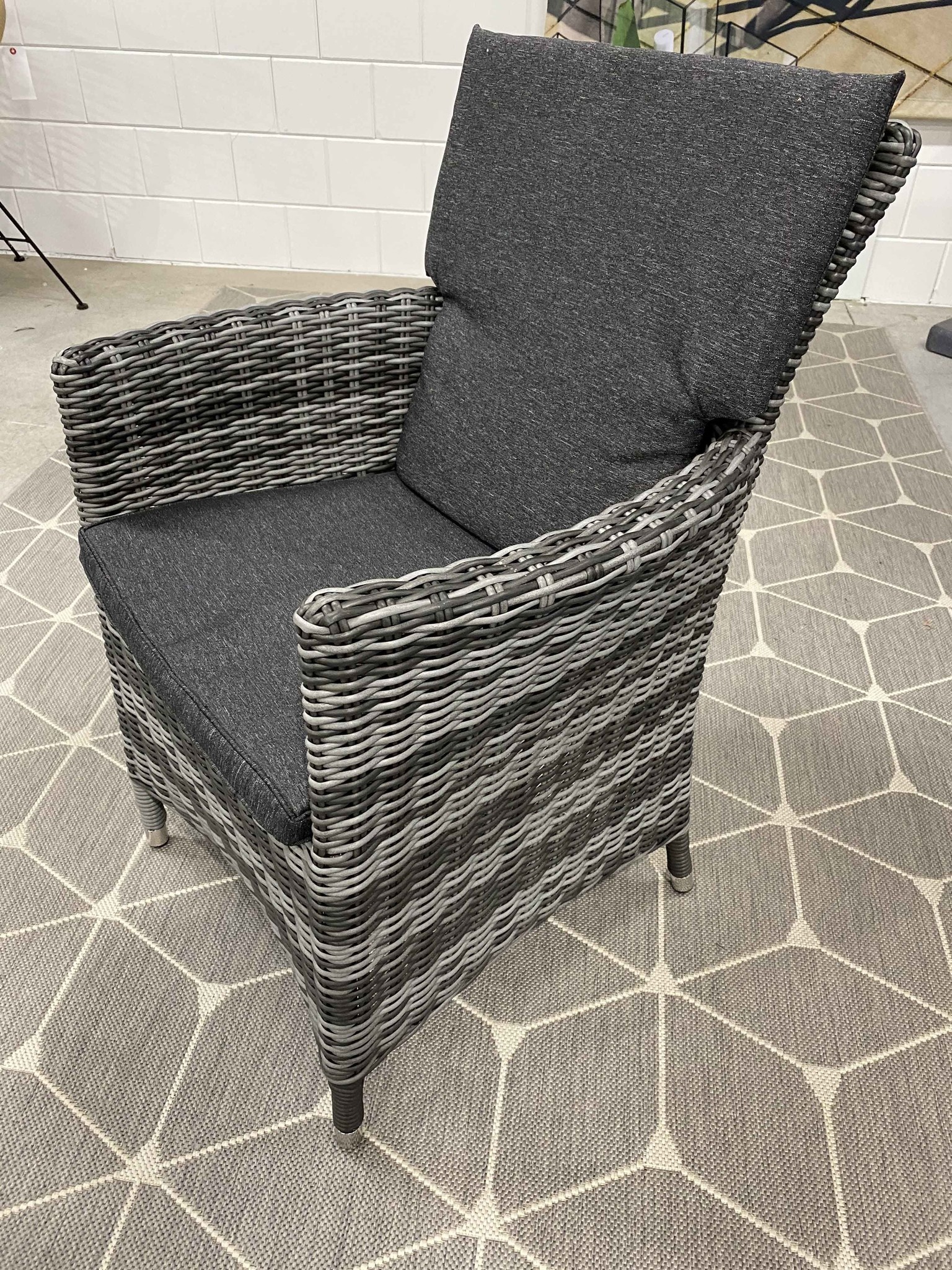 Dining tuinstoel Utah | Antraciet | Wicker