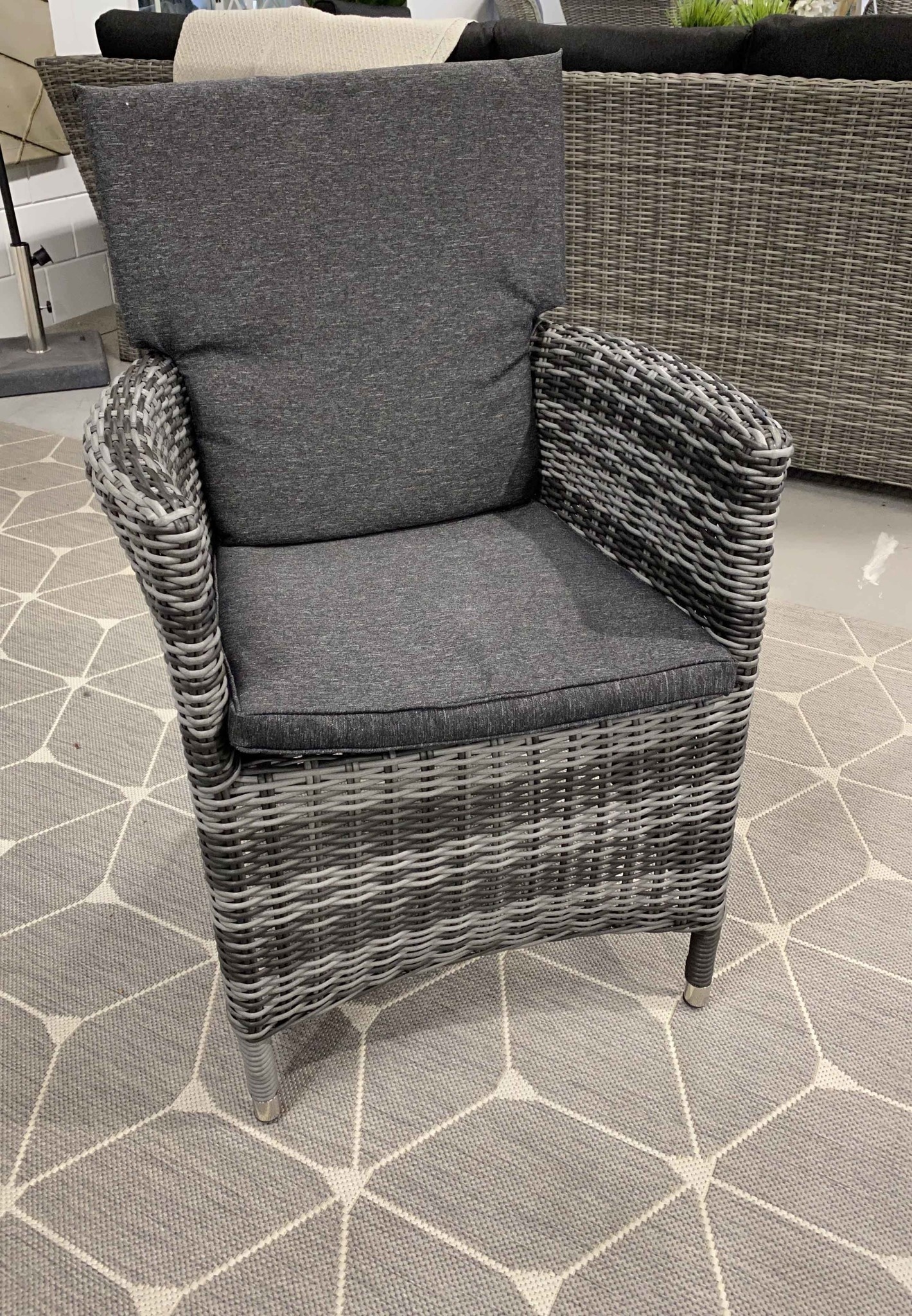 Dining tuinstoel Utah | Antraciet | Wicker