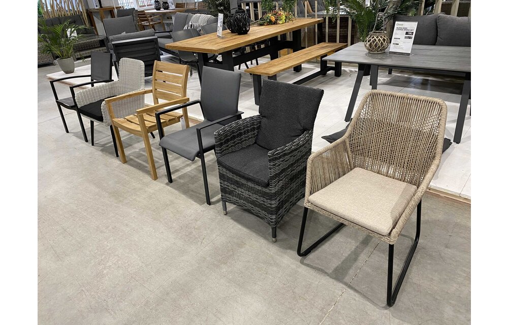 Dining tuinstoel Utah | Antraciet | Wicker
