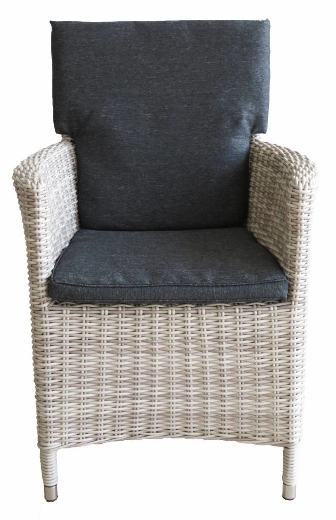 5-delige ronde tuinset | 4 Utah tuinstoelen (Desert) | ø120cm tuintafel (Spraystone)