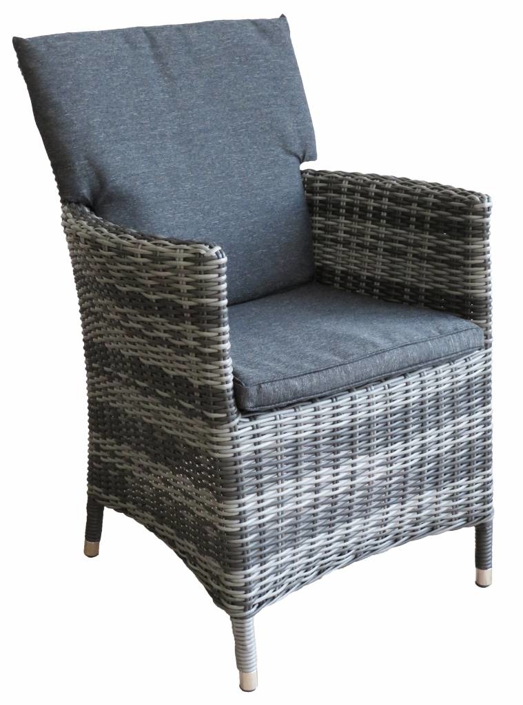 5-delige tuinset | 4 Utah tuinstoelen (Antraciet) | 160cm tuintafel (Spraystone)