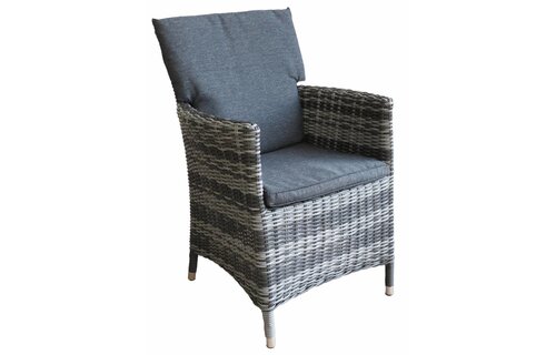 5-delige tuinset | 4 Utah tuinstoelen (Antraciet) | 160cm tuintafel (Spraystone)