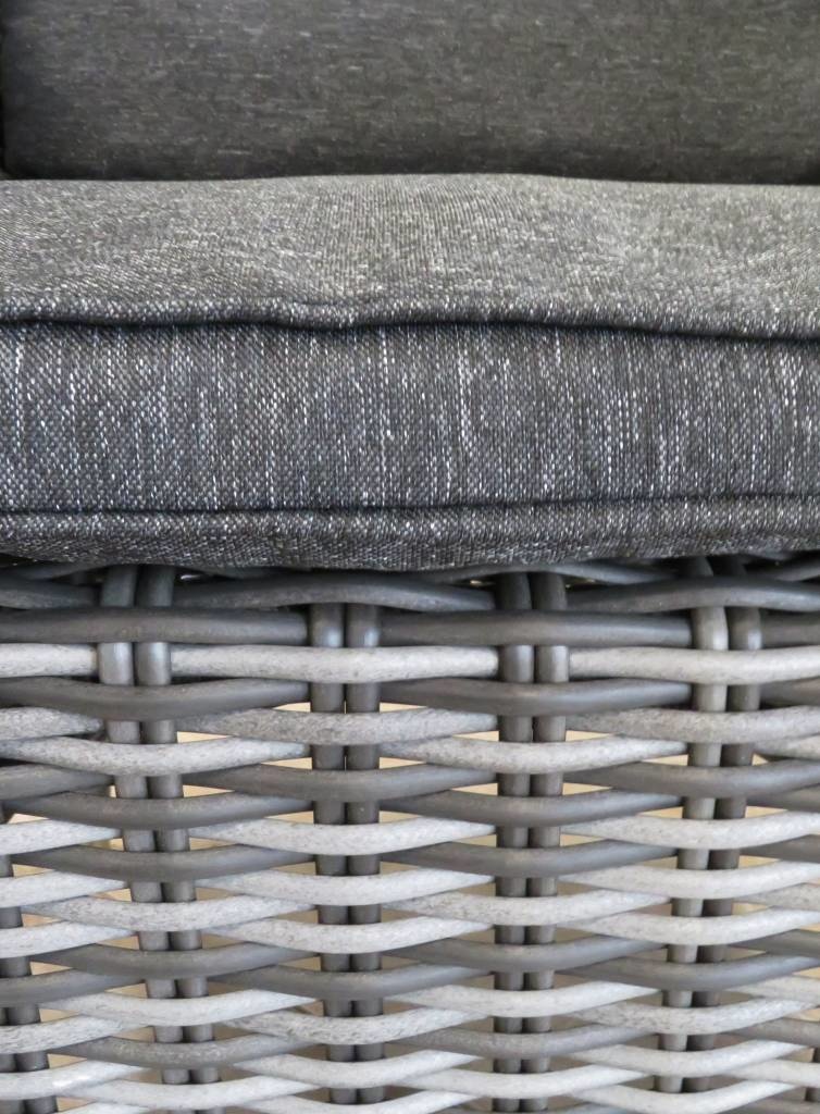 5-delige tuinset | 4 Utah tuinstoelen (Antraciet) | 160cm tuintafel (Spraystone)