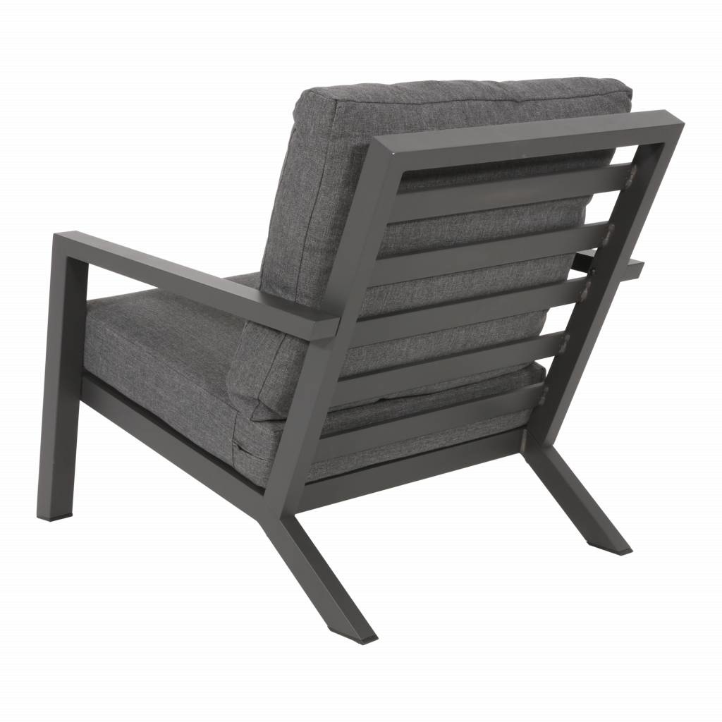 4-delige Loungeset met 2-persoonsbank | Bezano | Grafith Grey | Aluminium