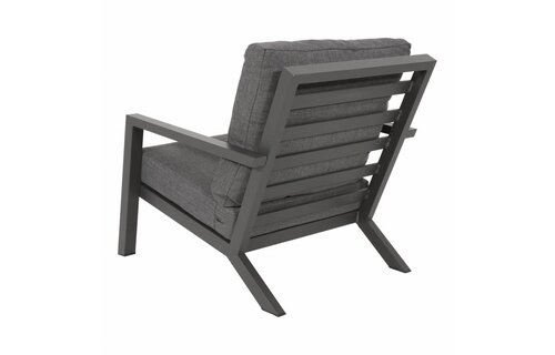 4-delige Loungeset met 2-persoonsbank | Bezano | Grafith Grey | Aluminium