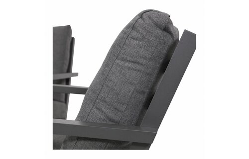 4-delige Loungeset met 2-persoonsbank | Bezano | Grafith Grey | Aluminium
