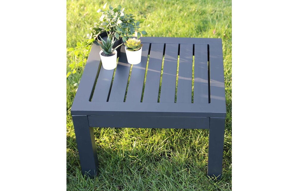 Loungestoel Bezano | Matt Black/Grey | Aluminium