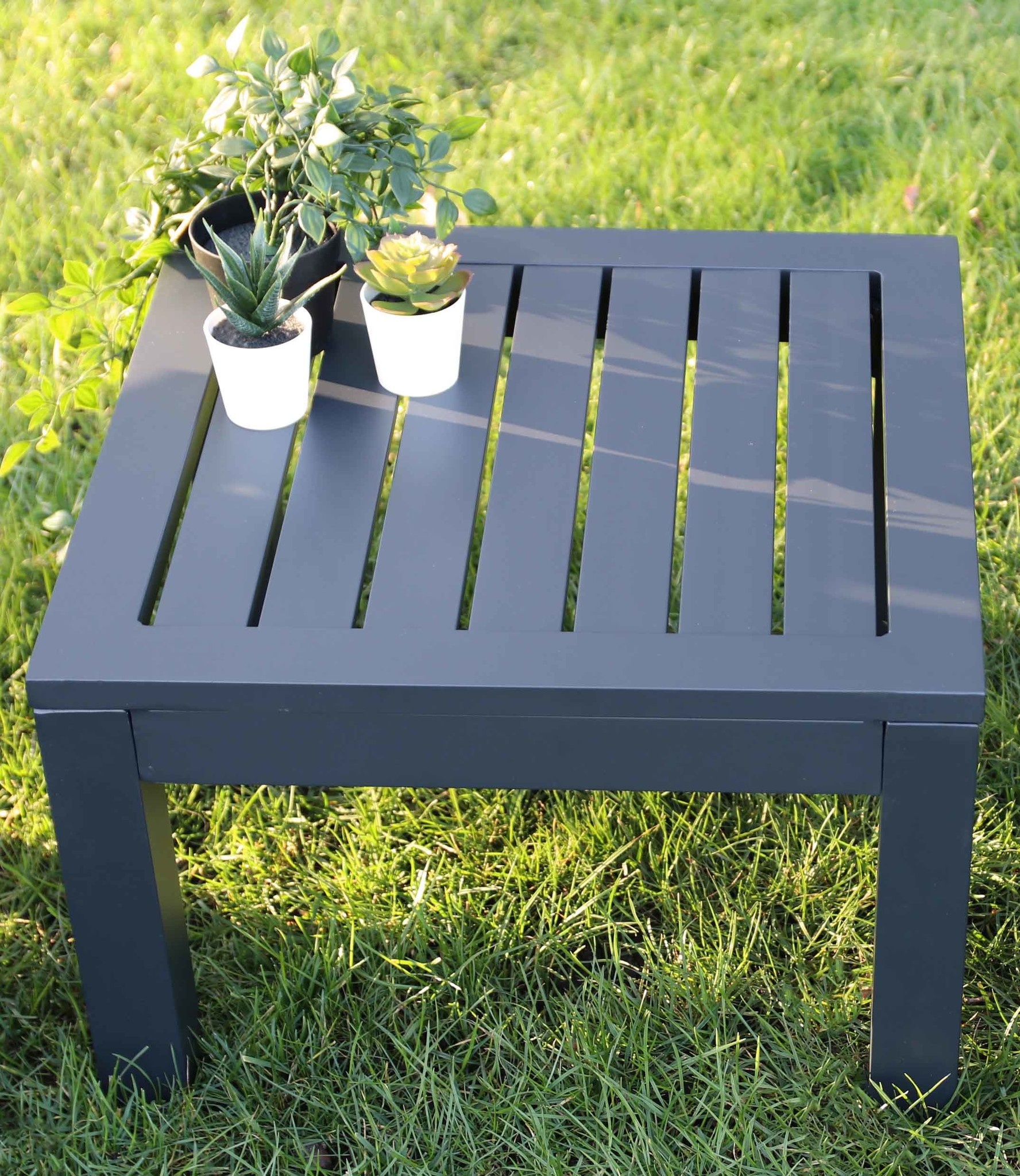 Loungestoel Bezano | Matt Black/Grey | Aluminium