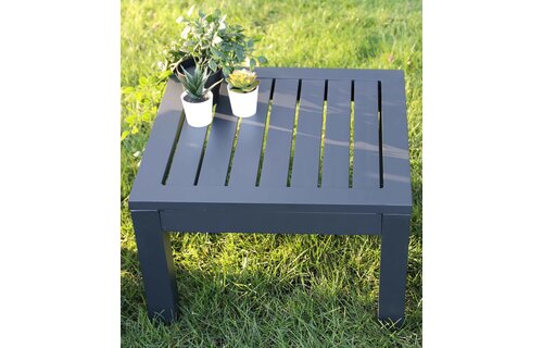 Loungestoel Bezano | Matt Black/Grey | Aluminium