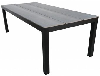 Tuintafel Cyprus 160x90cm | Grey | Polywood & Aluminium