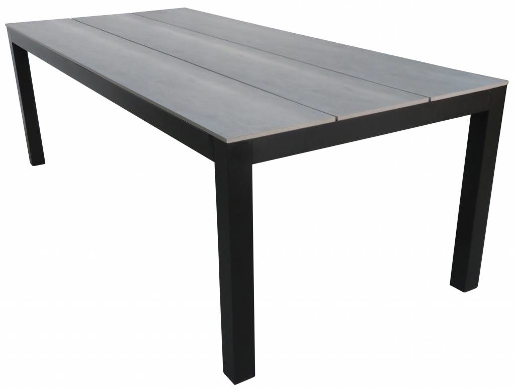 Tuintafel Cyprus 160x90cm | Grey | Polywood & Aluminium
