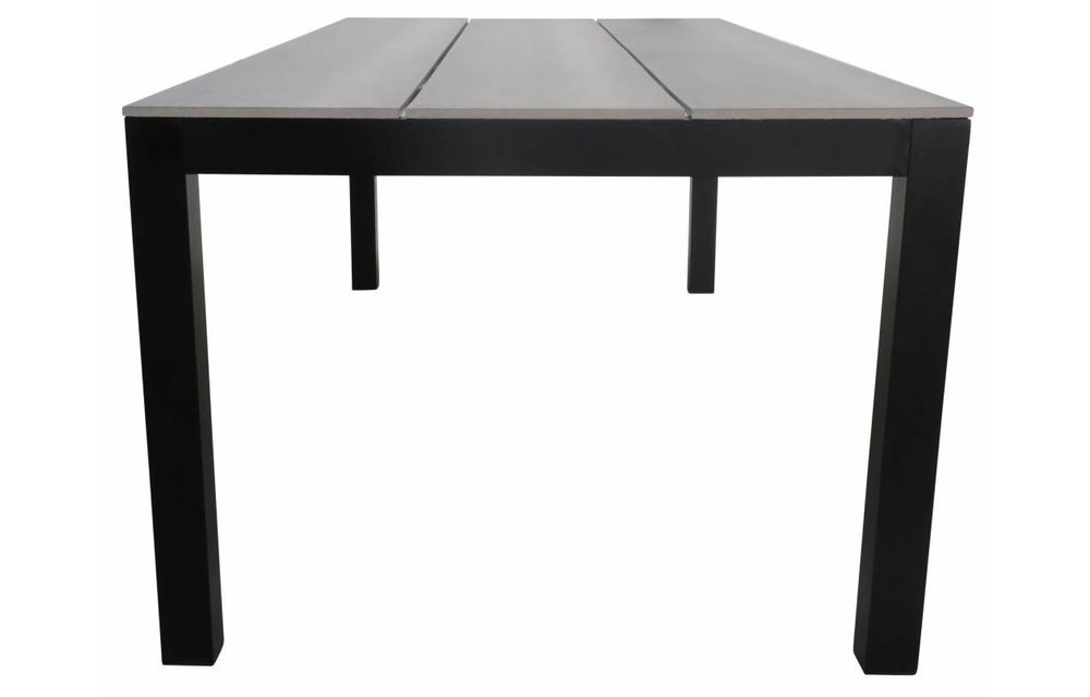Tuintafel Cyprus 160x90cm | Grey | Polywood & Aluminium