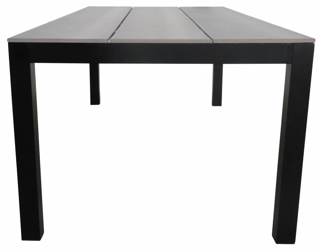 Tuintafel Cyprus 160x90cm | Grey | Polywood & Aluminium