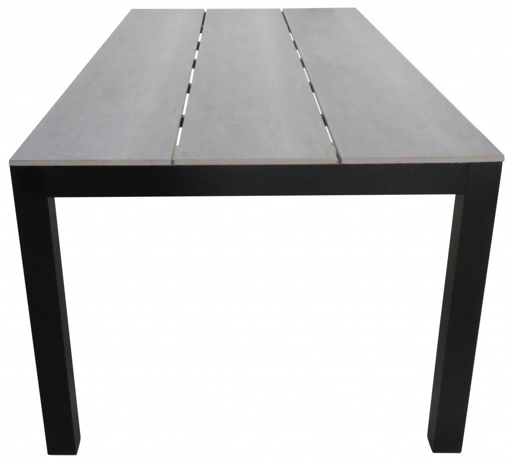Tuintafel Cyprus 180x100cm | Grey | Polywood & Aluminium
