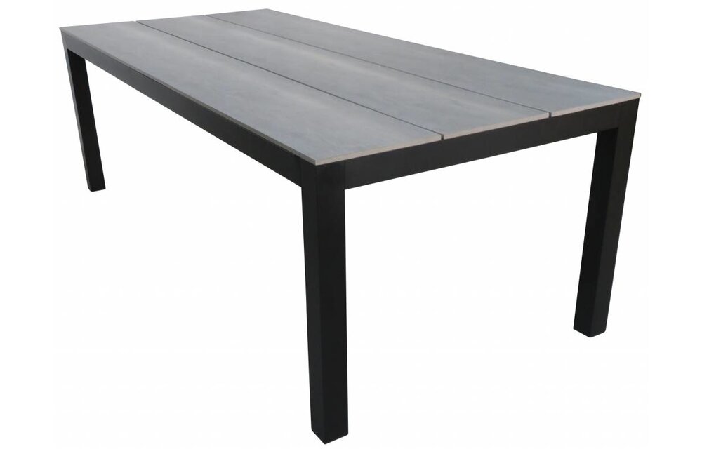 Tuintafel Cyprus 225x100cm | Grey | Polywood & Aluminium
