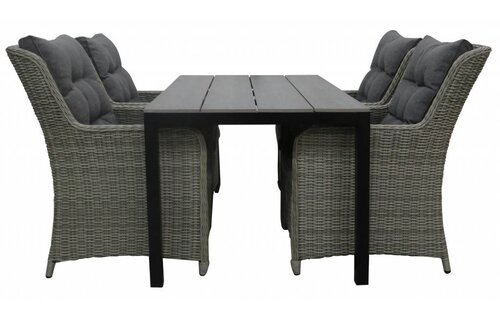 Tuintafel Cyprus 225x100cm | Grey | Polywood & Aluminium