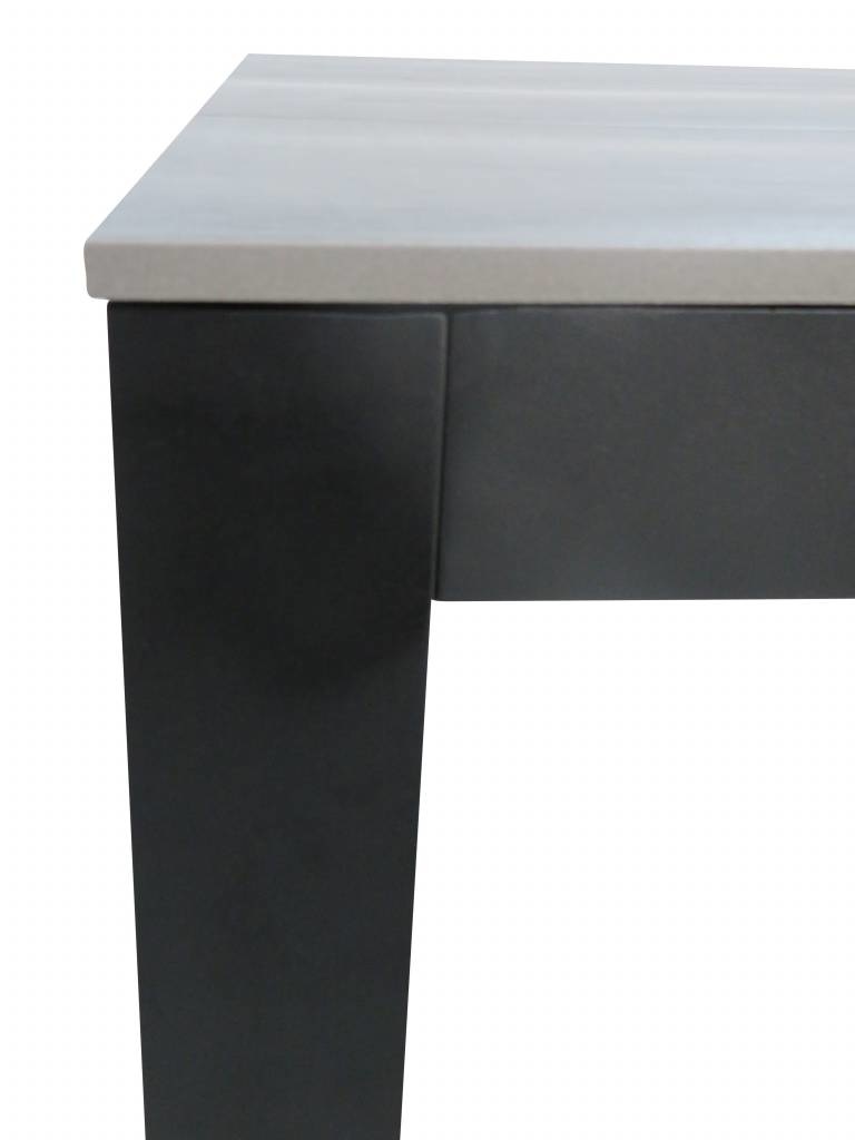 Tuintafel Cyprus 225x100cm | Grey | Polywood & Aluminium