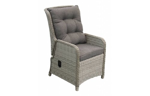 Verstelbare Loungeset met 3-persoonsbank | Dublin | Mystic Grey | Wicker
