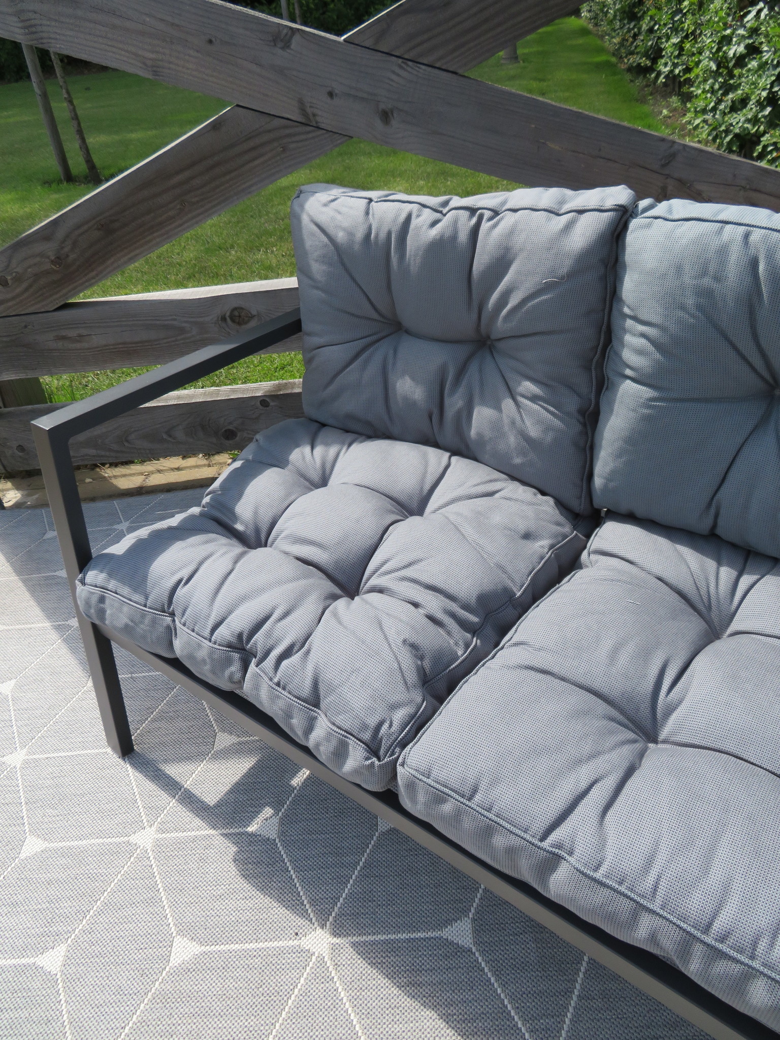 Loungekussen Florance 73x73cm (Rib Grey)