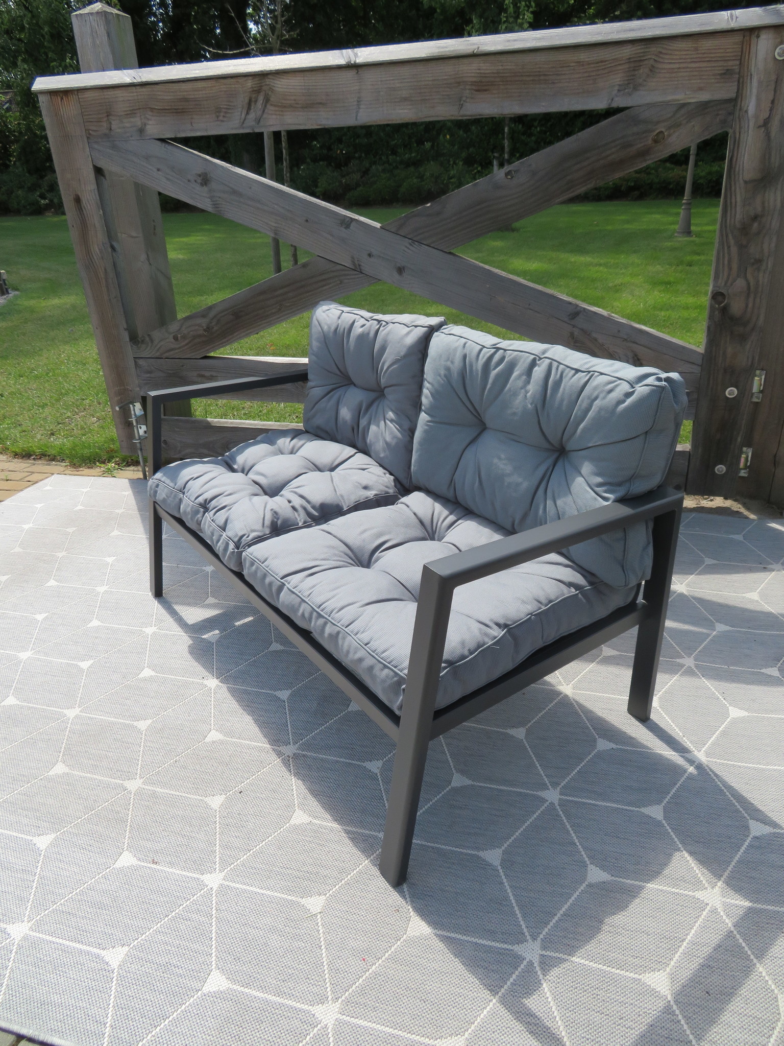 Loungekussen Florance 73x73cm (Rib Grey)