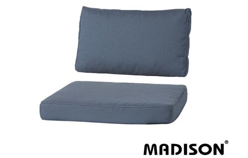 Loungekussen Luxe set 73x73 + 73x40cm (Rib Grey)
