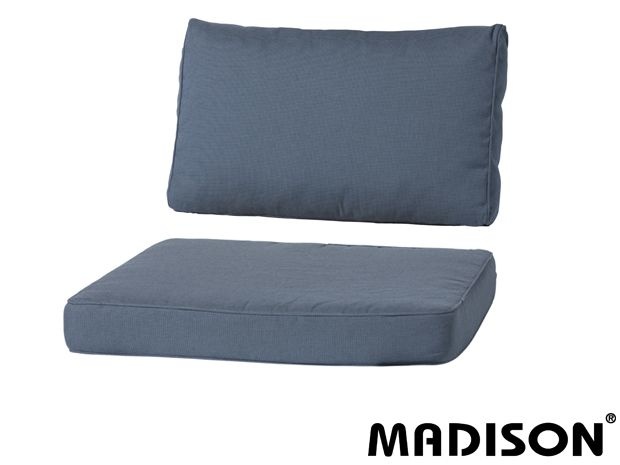 Loungekussen Luxe set 73x73 + 73x40cm (Rib Grey)