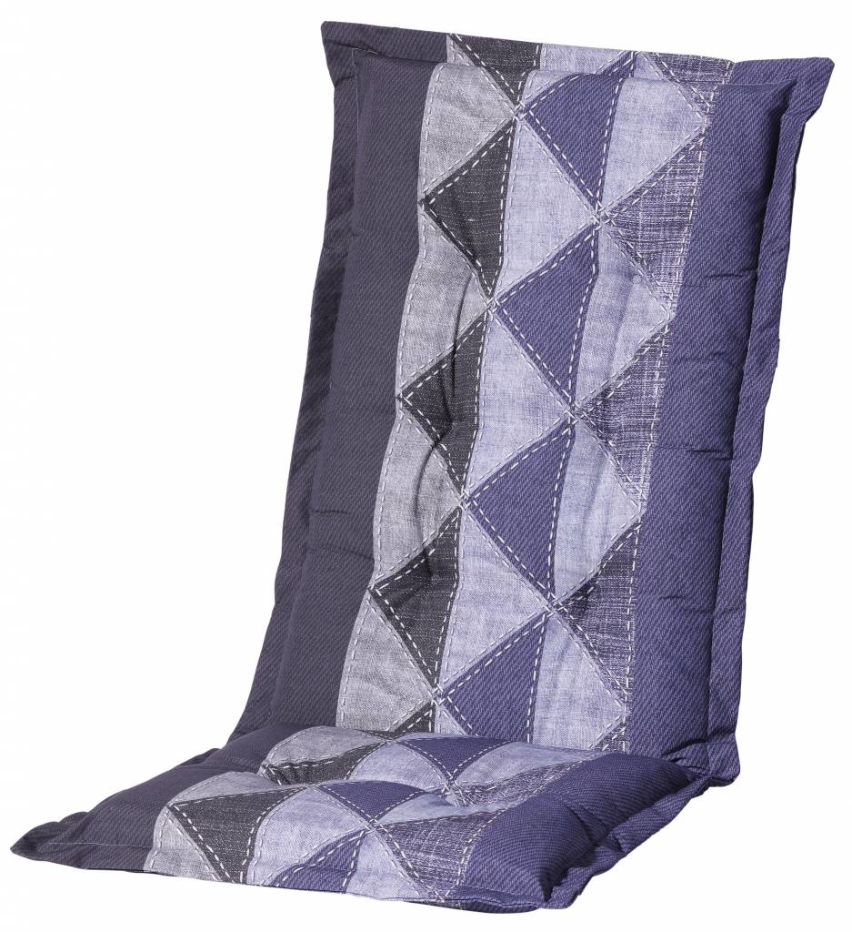 Tuinstoelkussen hoog 50x123cm (Denim Triangle Blue)