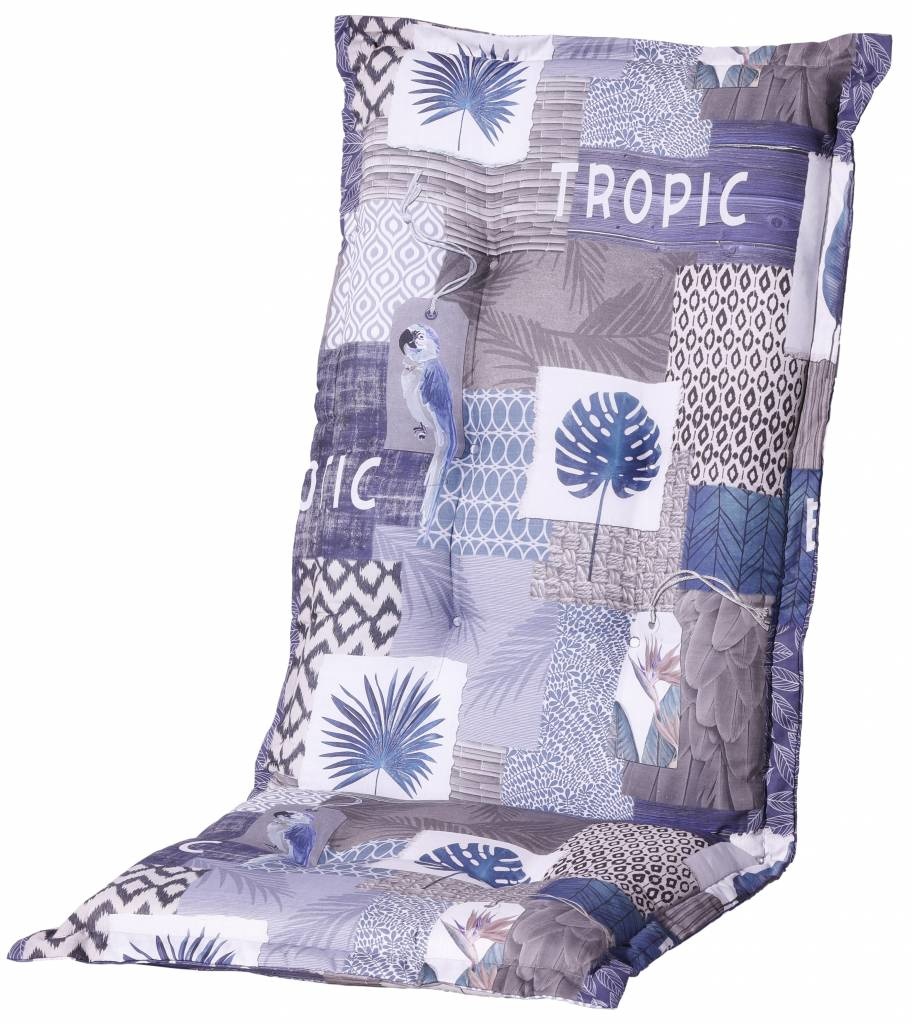 Tuinstoelkussen hoog 50x123cm (Tropic Blue)