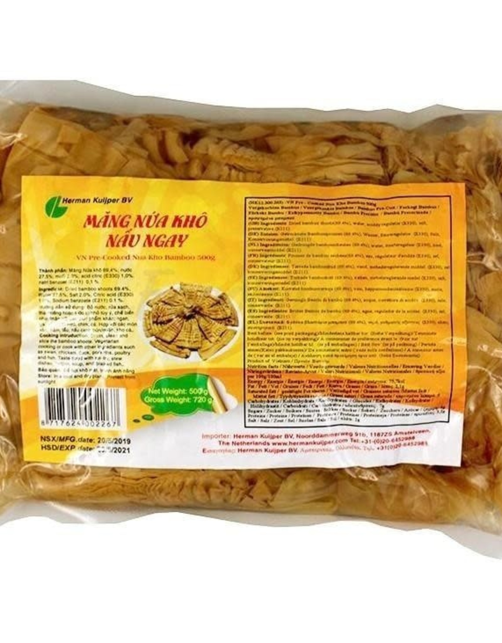 Pre-Cooked Dried Bamboo Shoot 500G