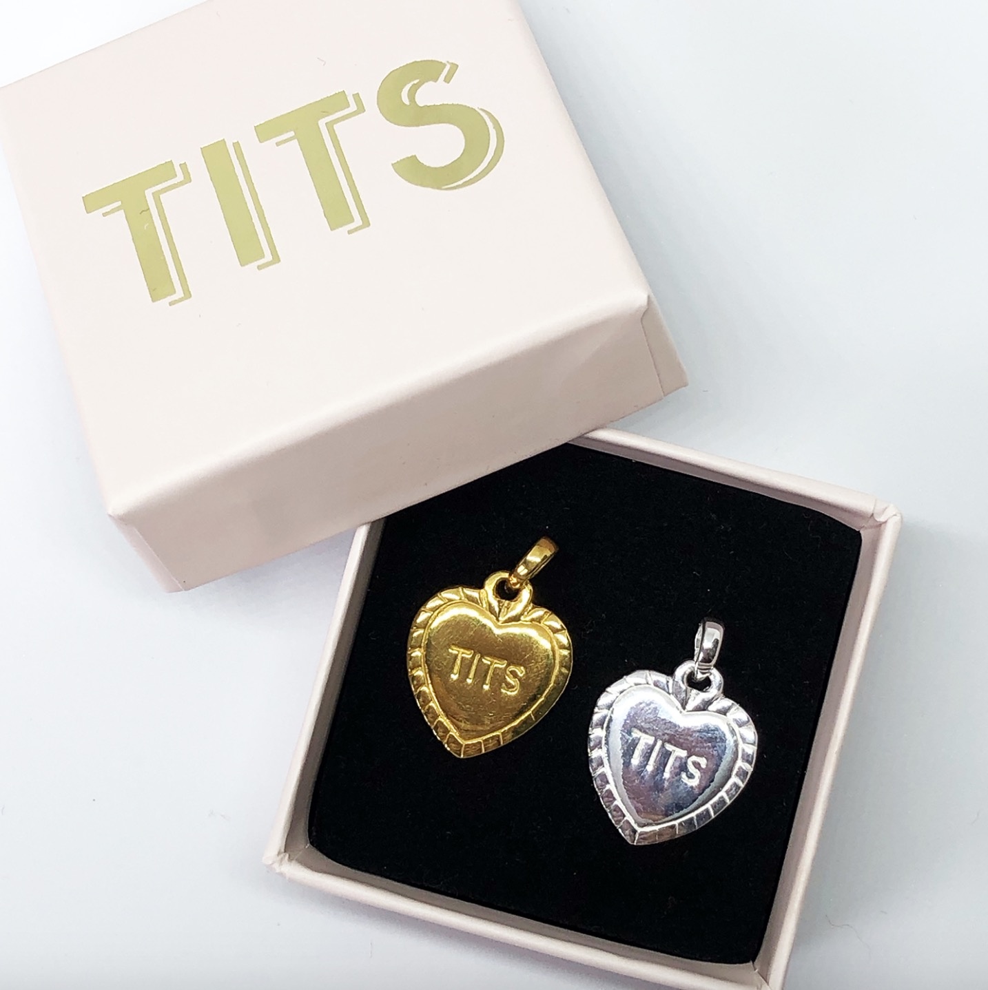 T.I.T.S. HEART PENDANT FOR NECKLACE SILVER