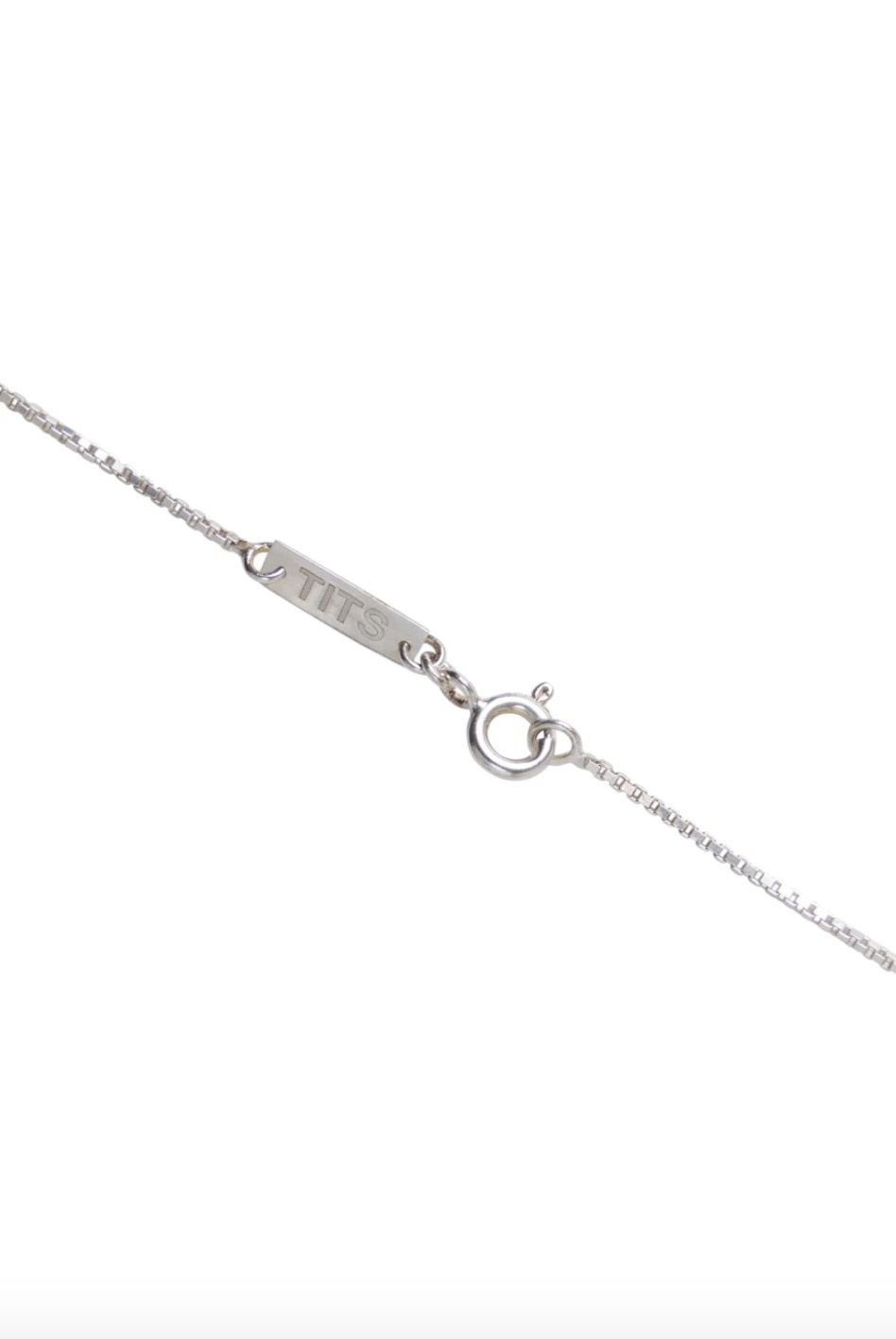 T.I.T.S. BOX CHAIN NECKLACE SILVER