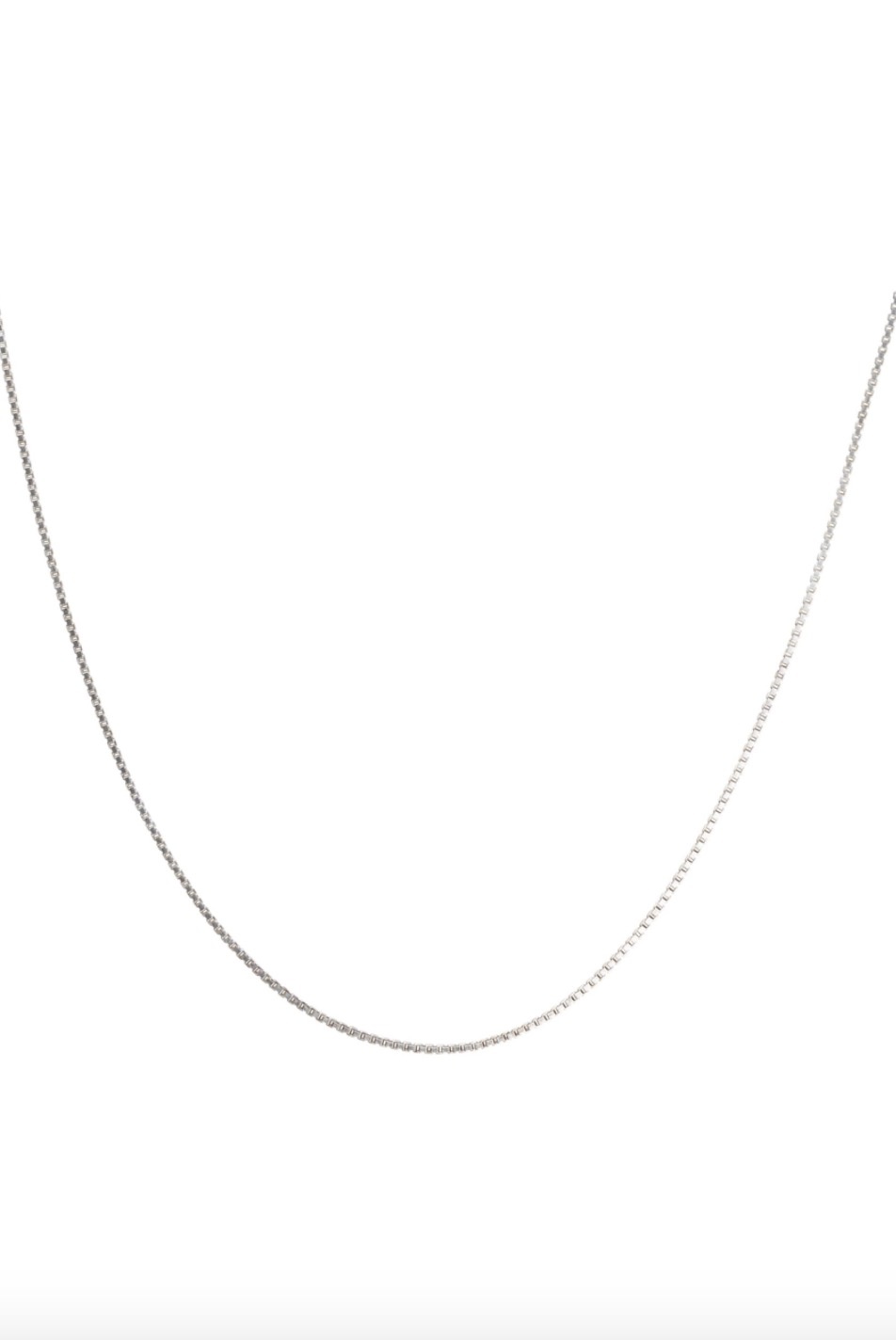 T.I.T.S. BOX CHAIN NECKLACE SILVER