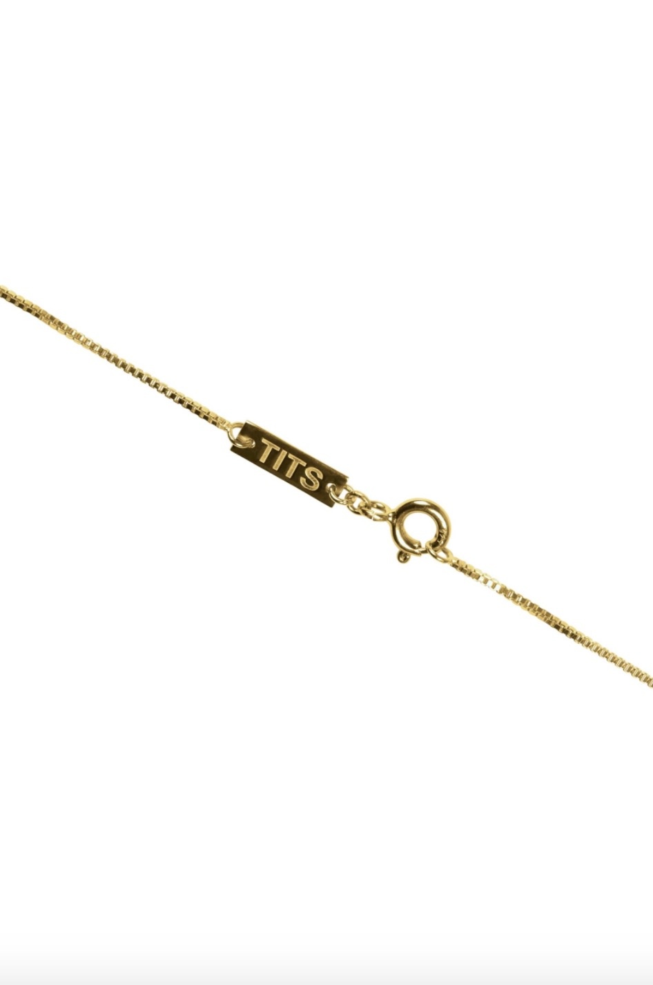 T.I.T.S. BOX CHAIN NECKLACE GOLD