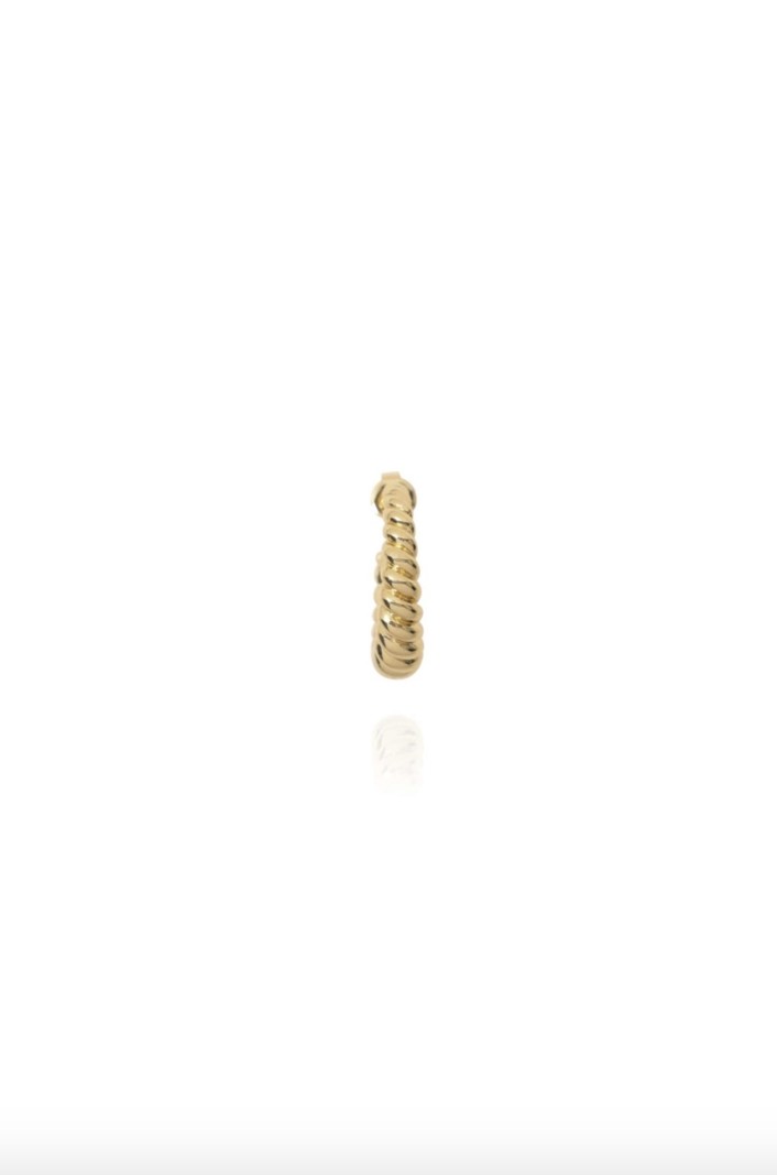 T.I.T.S. CROISSANT HOOP EARRING GOLD