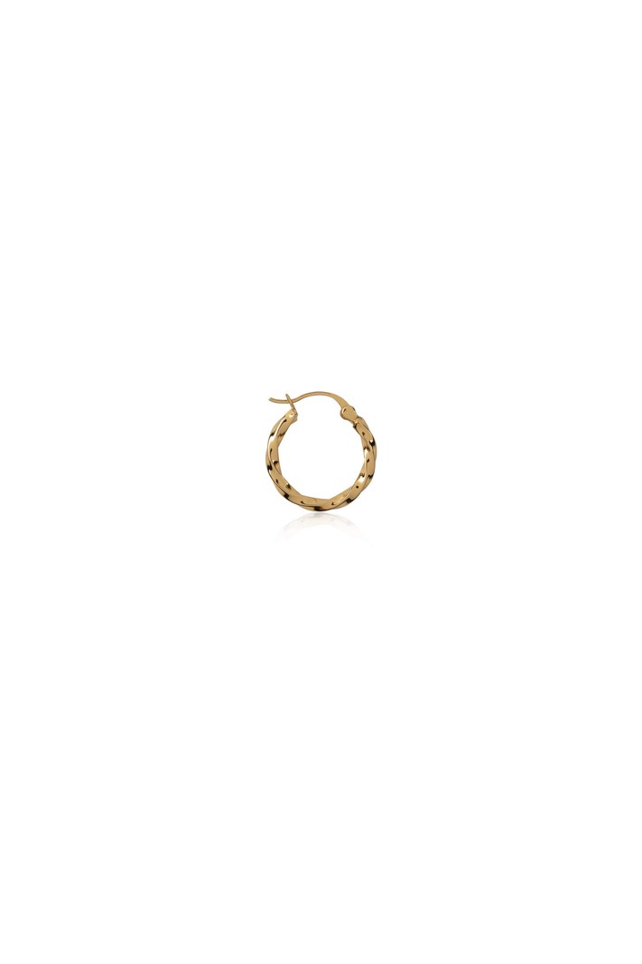 T.I.T.S. TWIST EARRING HOOP SMALL GOLD